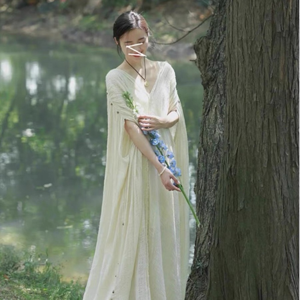Elegant Cream Maxi Dress
